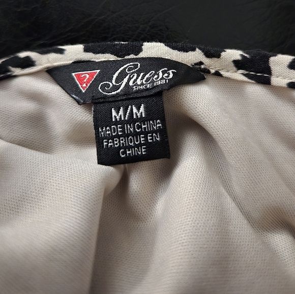 Guess Sexy Leopard Print Mini Spring Size M Dress Pockets Mobwife Y2K Pretty - Picture 8 of 8